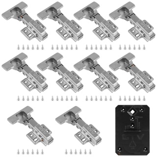 Zawias meblowy nakładany PRESTIGE z samodociągiem CLIP-ON GTV 10szt + Szablon