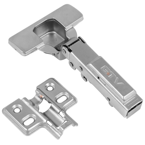 Zawias meblowy nakładany PRESTIGE z samodociągiem CLIP-ON GTV 10szt + Szablon