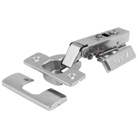 Zawias meblowy nakładany PRESTIGE z samodociągiem CLIP-ON GTV