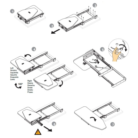 Deska do prasowania składana wyciągana Szara EMUCA