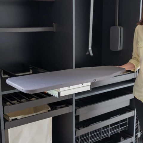 Deska do prasowania składana wyciągana Szara EMUCA