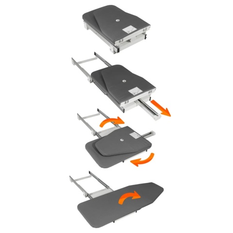 Deska do prasowania składana wyciągana Szara EMUCA