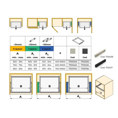 Listwa dystans do ramy HACK Kaszmir EMUCA