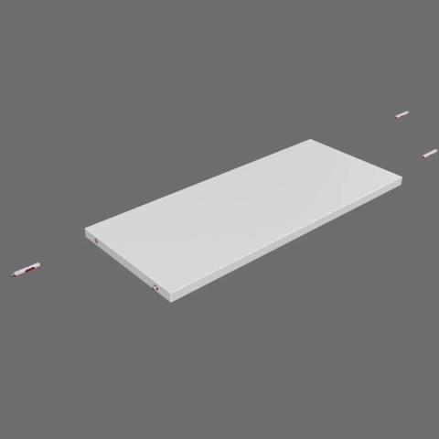 Niewidoczny wspornik podpórka półki drewnianej SIMPLY 3mm Emuca