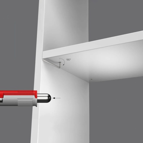 Niewidoczny wspornik podpórka półki drewnianej SIMPLY 3mm Emuca