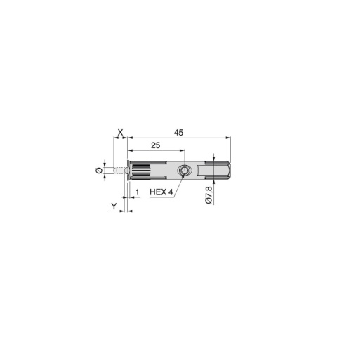 Niewidoczny wspornik podpórka półki drewnianej SIMPLY 3mm Emuca