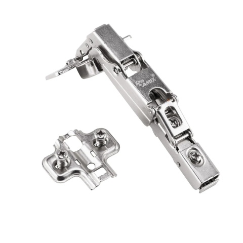 Zawias meblowy Hydrauliczny Kątowy 165° AGV + Prowadnik H-0 CLIP-ON AMIX