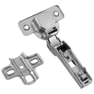 Zawias meblowy bliźniaczy AGV 110° + Prowadnik H-0 CLIP-ON AMIX