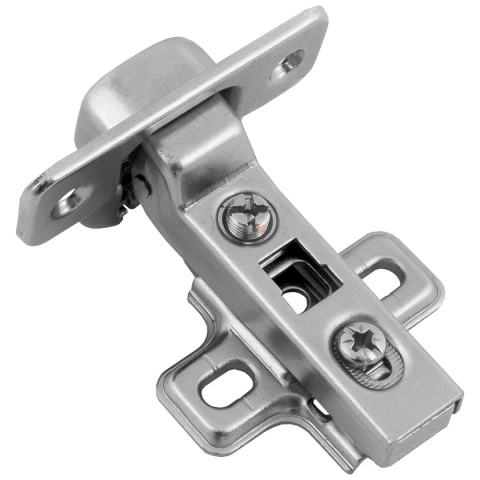 Zawias meblowy bliźniaczy AGV 110° + Prowadnik H-0 CLIP-ON AMIX