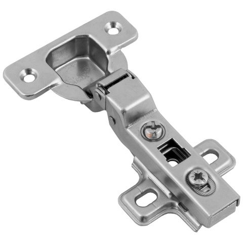 Zawias meblowy bliźniaczy AGV 110° + Prowadnik H-0 CLIP-ON AMIX