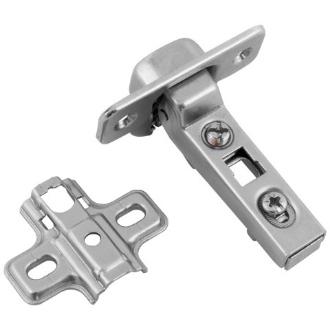 Zawias meblowy bliźniaczy AGV 110° + Prowadnik H-0 CLIP-ON AMIX