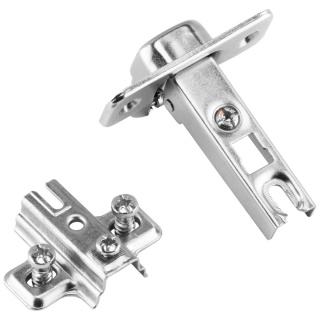 Zawias meblowy bliźniaczy AGV PUSH bez sprężyny + Prowadnik H-2 AMIX