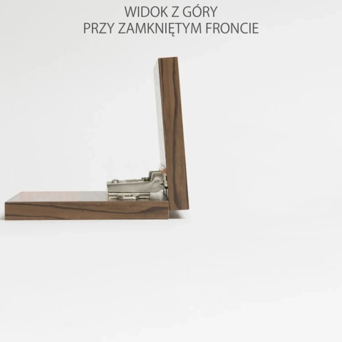 Zawias meblowy bliźniaczy AGV PUSH bez sprężyny + Prowadnik H-2 AMIX