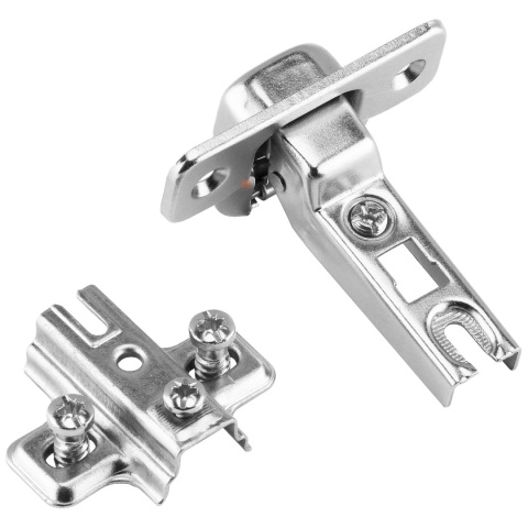 Zawias meblowy bliźniaczy AGV PUSH samootwierający + Prowadnik H-2 AMIX