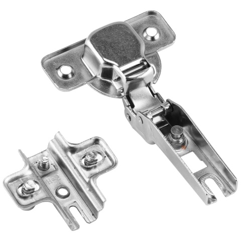 Zawias meblowy bliźniaczy AGV PUSH samootwierający + Prowadnik H-2 AMIX