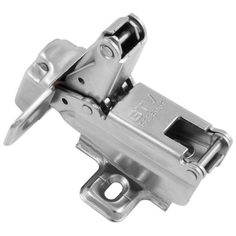 Zawias meblowy kątowy 165° KT + Prowadnik H-0 GTV