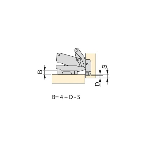Zawias meblowy kątowy 165° bliźniaczy X91N Nikiel EMUCA