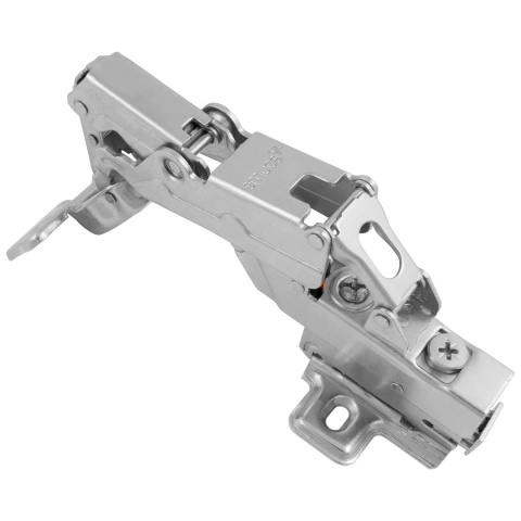 Zawias meblowy kątowy 165° wpuszczany X91 cichy domyk Nikiel EMUCA