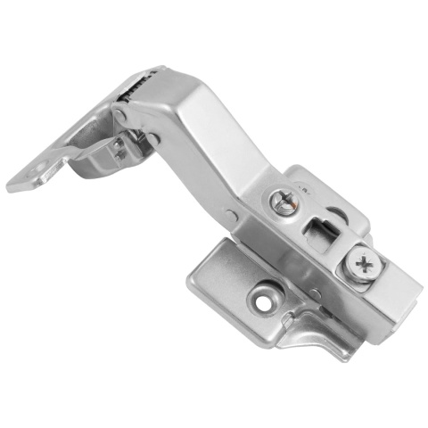 Zawias meblowy kątowy 45° X91 cichy domyk Nikiel EMUCA