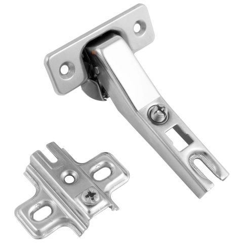 Zawias meblowy kątowy 45° KT + Prowadnik H-2 GTV