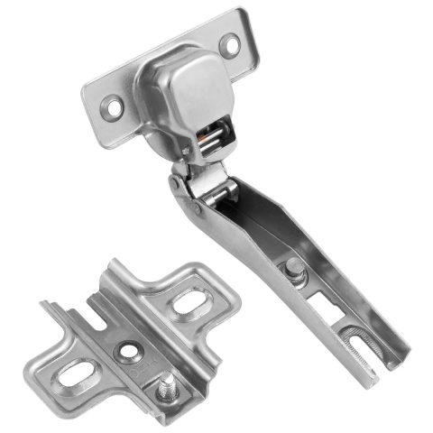 Zawias meblowy kątowy 45° KT + Prowadnik H-2 GTV