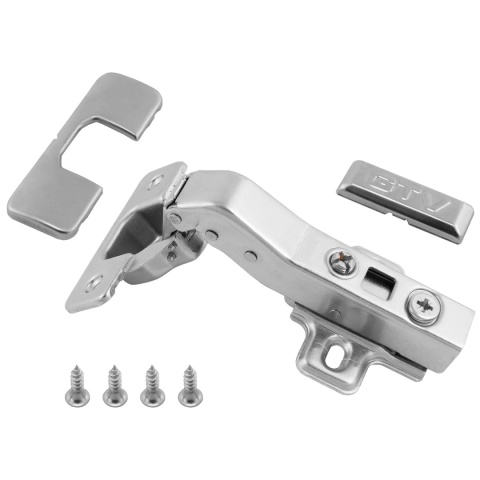 Zawias meblowy kątowy 45° PRESTIGE z samodociągiem CLIP-ON GTV