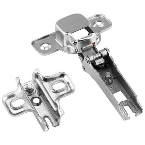 Zawias meblowy kątowy AGV minus 30° + Prowadnik H-4 AMIX