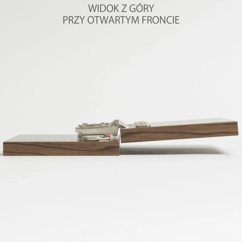 Zawias meblowy kątowy AGV minus 30° + Prowadnik H-4 AMIX