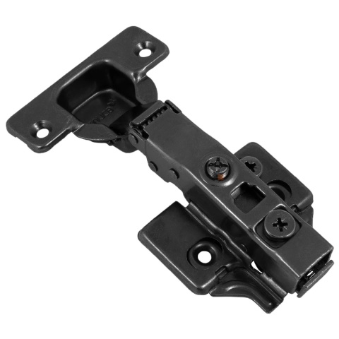 Zawias meblowy nakładany X91 samodomyk Czarny EMUCA