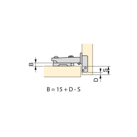 Zawias meblowy nakładany X91N Nikiel EMUCA