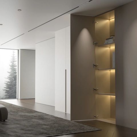 Zawias meblowy nakładany X91R samodomyk Nikiel EMUCA