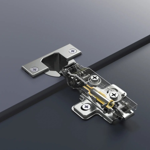 Zawias meblowy nakładany X91R samodomyk Nikiel EMUCA