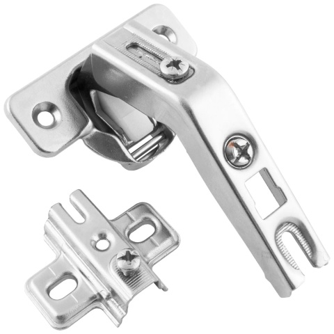 Zawias meblowy uzupełniający 25-90 AGV + Prowadnik H-2 AMIX