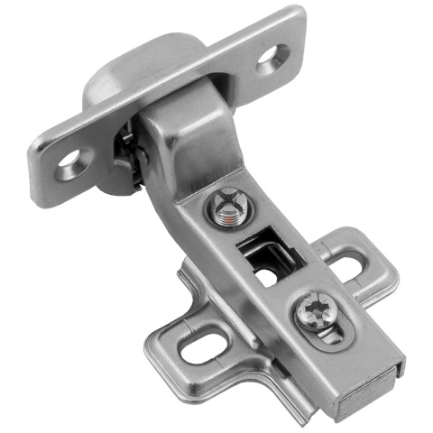 Zawias meblowy wpuszczany AGV 110° + Prowadnik H-0 CLIP-ON AMIX