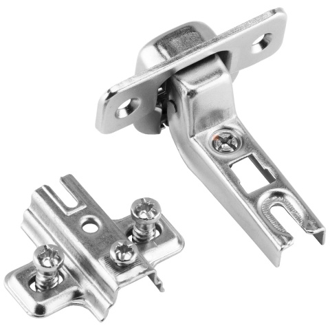 Zawias meblowy wpuszczany AGV PUSH samootwierający + Prowadnik H-4 AMIX