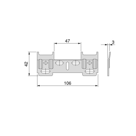 Zawieszka meblowa Levelup 2 regulowana L+P niewidoczna Emuca
