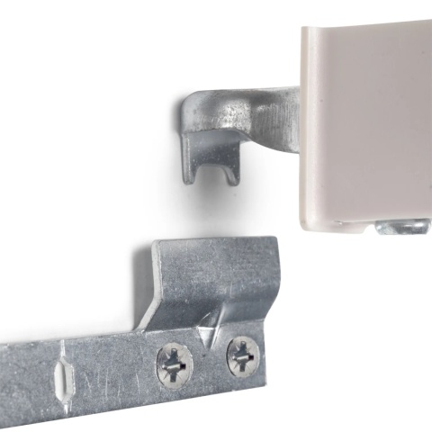 Zawieszka meblowa regulowana Hover L+P Biała + szyna EMUCA