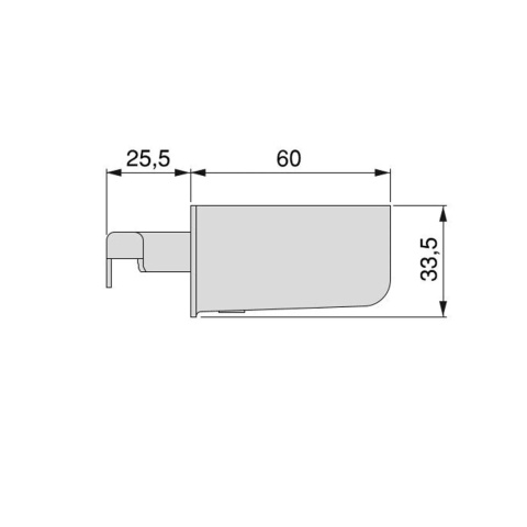 Zawieszka meblowa regulowana Hover L+P Biała + szyna EMUCA
