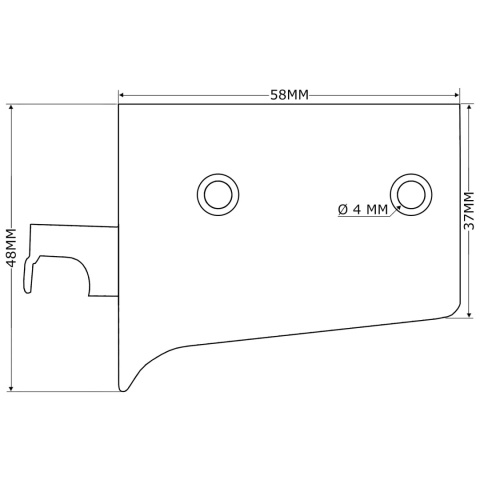 Zawieszka meblowa regulowana ZUS01 Brązowa AMIX