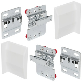 Zawieszka meblowa regulowana do szafek CAMAR 807 L+P 240KG+ zaślepka Biała