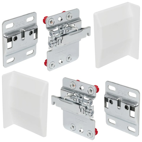 Zawieszka meblowa regulowana do szafek CAMAR 807 L+P 240KG+ zaślepka Biała