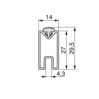 Drążek do systemu ZERO 1m Kaszmir