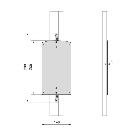 Komplet mocowań do pantografu ZERO Czarny