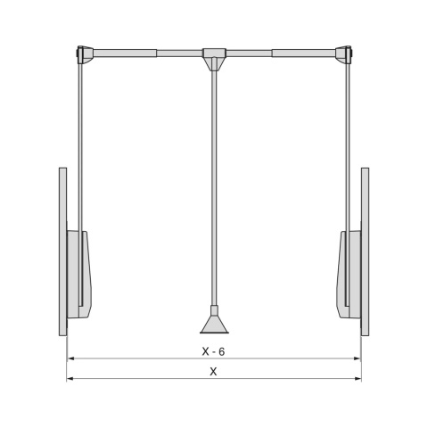 Komplet mocowań do pantografu ZERO Czarny