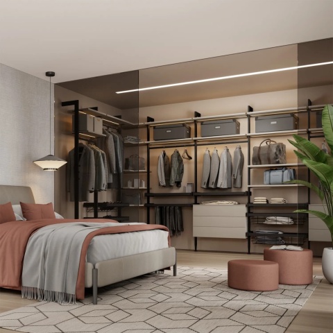 Komplet mocowań do stojaków szafy Hack ZERO Czarny