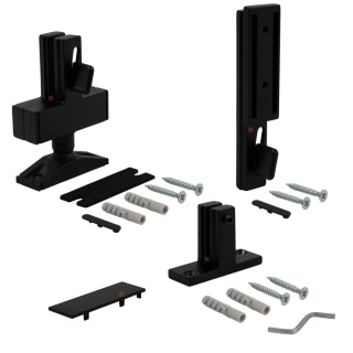 Komplet mocowań profili kształt L ZERO Czarny