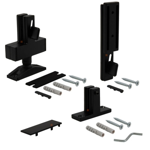 Komplet mocowań profili kształt L ZERO Czarny