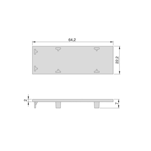 Komplet mocowań profili kształt L ZERO Kaszmir
