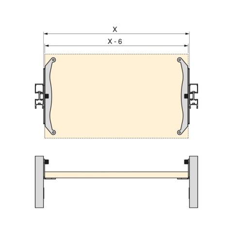 Komplet wsporników do półki pochylonej ZERO Czarny
