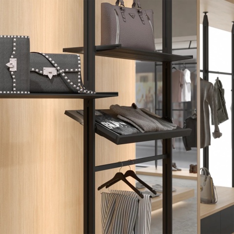 Komplet wsporników do półki pochylonej ZERO Czarny